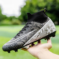 men's football shoes autumn high-top long spikes student children boys professional training amazon