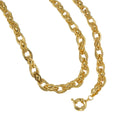 Light Luxury Men Gold Bronze Ba Style Twist Flower Quilted Shape Cross Weave Cuban Chain Classic Spring Round Clasp Overseas Fashionable Accessory