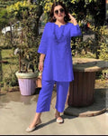 Women's Spring-Summer Ethnic Sporty Plus Size Long Sleeve Loose Set 2026 - White