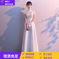 晚礼服裙女2026新款宴会演出中式长款主持人时尚气质合唱团演出服