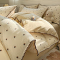 A100% cottonJacquardembroidery4-piece set100% cottoncartoonflat sheetfitted sheetall-season