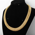 Western New Retro Pair Spliced 18K Thick Twist Necklace Bracelet Set Women ins Accessory Wholesale