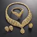Overseas Premium Bride India Knot Wedding Accessory Necklace Drop Bracelet Ring Jewelry 4th Piece Luxury Set