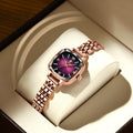 Swiss Brand Waterproof Ladies Watch Ultra Thin Solid Heart Steel Band Small Square Watch TikTok Live AliExpress Bestseller