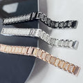 Fits Apple watch Apple Watch Tweed Style 4th Square Metal Rhinestone Apple Band