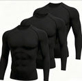 european size tight-fitting long-sleeved men's sports running sports training basketball bottoming t