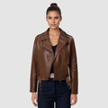Women's Minimal Lapel Collar Cropped Belt Jacket 2026 | Trendy Jacket - Red