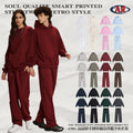 Unisex Fall/Winter High Street Ins 430G Oversize Loose Fit Hooded Crew Neck Set