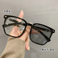 Prescription Glasses Light-Changing Anti-Blue Big Frame Plano Polygon Frame Influencer Live Finish Item Prescription Sunglasses