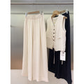 Chic Fashion Sleeveless Drapey Wide Leg Pants + Vest + Tank Top 2-Piece Set