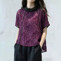 Summer New Chinese Fashion Stand Collar Shirt