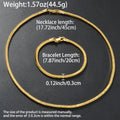 Overseas Middle East Dubai Plated 18K Gold Snake Chain Hip-Hop Breeze Jewelry Set Necklace Bracelet Set 2-Piece Set
