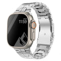 Fits Apple Watch Band Titanium Alloy Metal 3 Bead Iron Man Butterfly Buckle Stainless Band iwatch Band