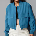 Women's Fall Stand Collar Jacket 2026 | Trendy Jacket - Black