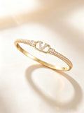 Letter Premium Light Luxury V Letter Bangle Women Fashionable Elegant Rhinestone Hand Jewelry Versatile ins Breeze Bracelet Factory Direct