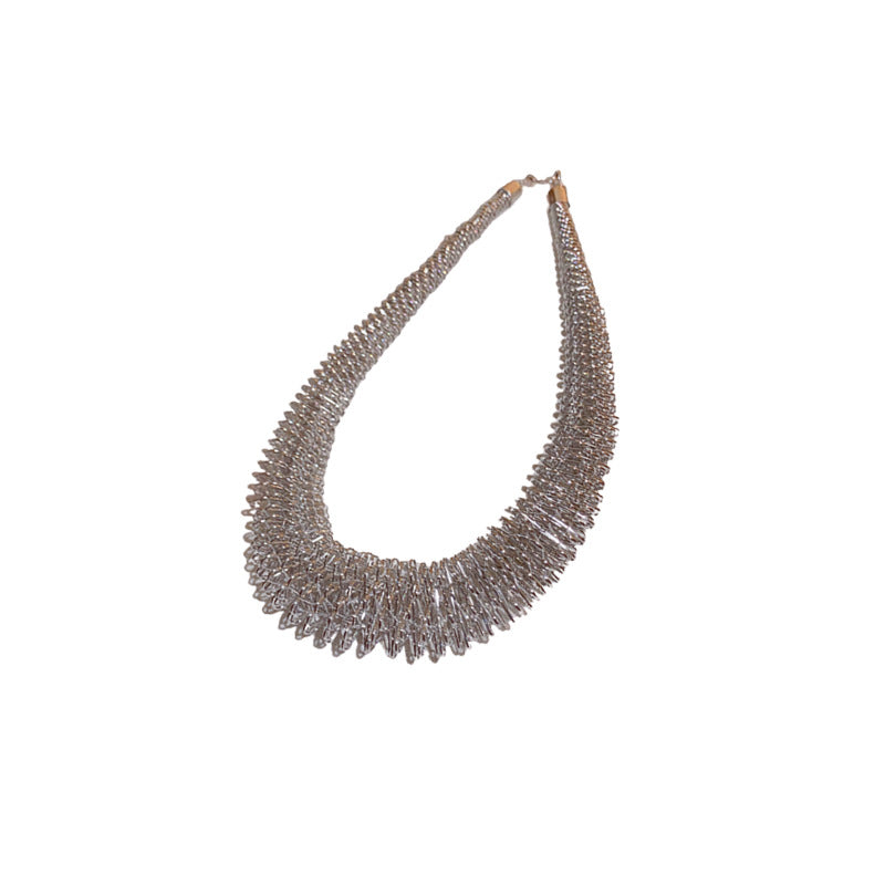 Minimalist Spring Cut Choker Necklace - view 5