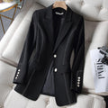 Women's Fall Professional Topstitched Blazer + Top 2026 | Casual Blouse - Black