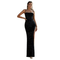 Women's Spaghetti Strap Sequin Slim Fit Sexy Premium Evening Gown Banquet