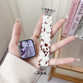 Fits appIeiwatch123456789 Resin Band Bracelet Beaded Chain Apple Band Fashionable Universal Type