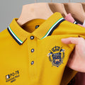 2025 summer pique ice mercerized cotton lapel men's casual short sleeve polo shirt men's embroidered