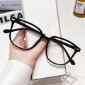Korean Anti-Blue-Light Photochromic Glasses Women Influencer Big Frame Stylish Prescription Glasses Frame Bare Face Slender Plano