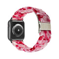 For Appleiwatch Watch Band New Import Butterfly Buckle 78 Third Gen 3 Bead Clear Apple Resin Band