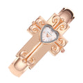 2026 Cross-Border Bestseller Bangle Watch Stock Wholesale Western Cross Retro Heart Bracelet Quartz Watch