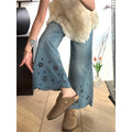 Slimming Plus Size Loose Straight Leg Ankle-Length Wide Leg Pants + Pants