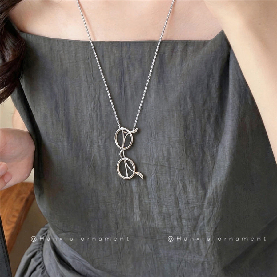 Minimalist Eyeglasses Pendant Long Necklace - view 3