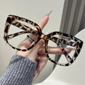 Fashionable Plano Women Premium Big Frame Cat-Eye Western Trendy No Rx Casual Wear Jewelry Glasses