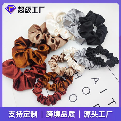 Overseas Satin Mesh Cord Hair Tie Combo Tie Hair Tie Head Flower Amazon Elastic Hair Tie Hair Accessory Women Wholesale