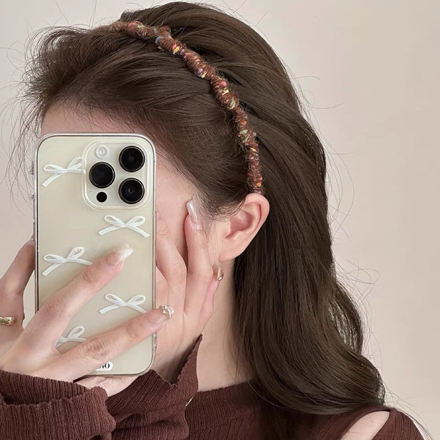 Korean Colorful Wavy Knit Headband - view 2