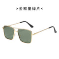 2022 New Metal Square Retro Western Ocean Lens Sunglasses Street Snap UV-Protection Glasses Wholesale