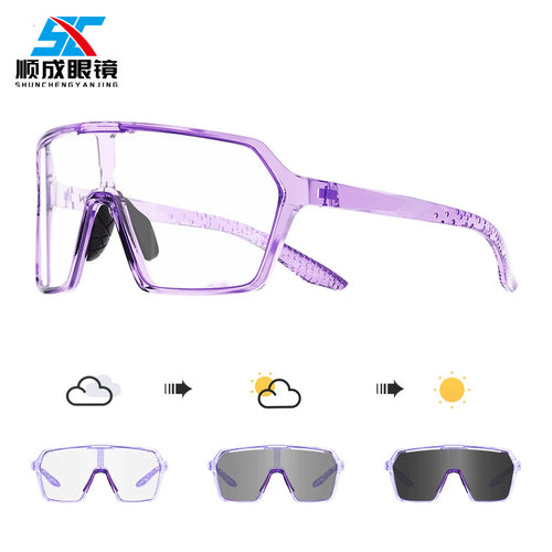 Photochromic Fit-Over Cycling Glasses Polarized Outdoor Sport Windproof Unisex Bicycle Protective Sunglasses