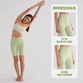 brushed five-point lulu yoga pants for women without embarrassing lines, high-waisted outdoor cyclin