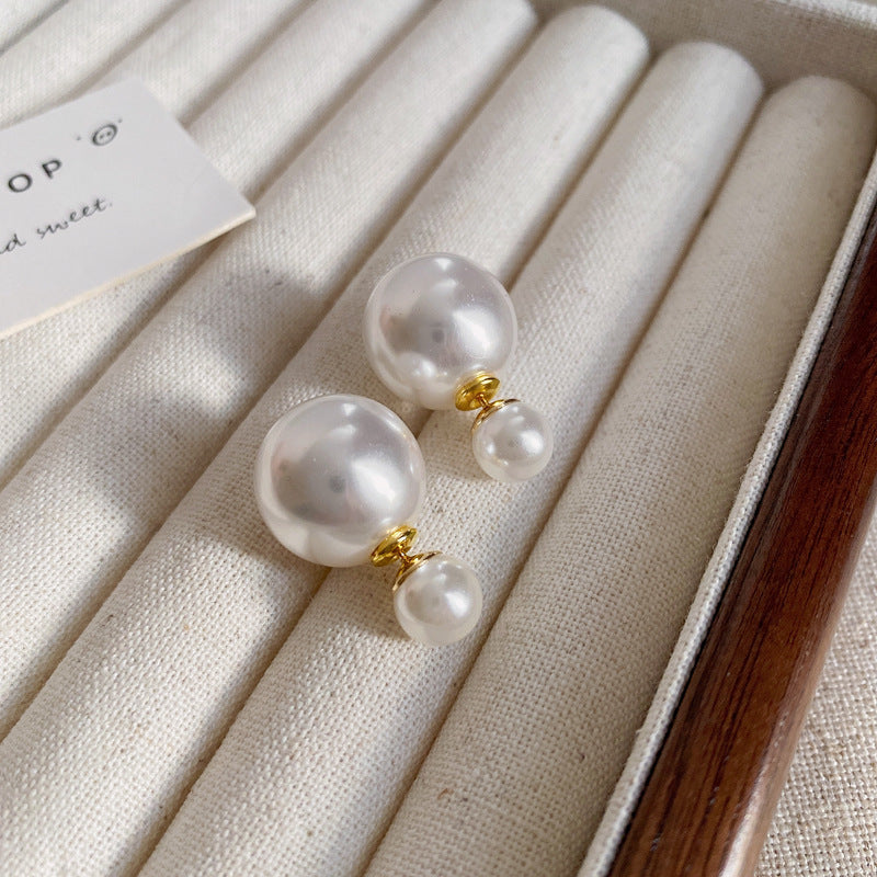 Vintage Silver-Tone Pearl Tassel Earrings - view 9