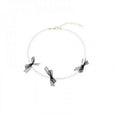 2025 New Tulle Bow Pearl Necklace Women ins Breeze Niche Design Detail Clavicle Chain Choker N6278