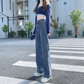 Fall Petite High Waist Drapey Wide Leg Straight Leg Pants