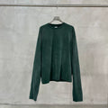 AR Men's Pure Cotton Washed Distressed Frayed Edge Loose Fit Crew Neck Long Sleeve T-Shirt