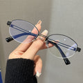 Beesfen 202406ZM Old Money Style Glasses Frame Women Grayscale Pure Titanium Frame Bare Face Frame With Prescription Glasses