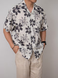 Nengmeng Petal Graffiti Print Short Sleeve Shirt