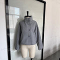 Women's Spring-Summer Elegant Stand Collar Loose Cropped Jacket 2026 - Black