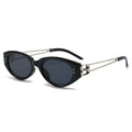 Western New Cat-Eye Sunglasses Metal Temple Women Premium UV-Proof Sunglasses Street Snap Sun-Proof Glasses