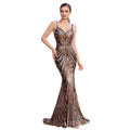 Women's Strapless Spaghetti Strap Slim Fit Elegant Classic Evening Gown