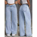 Casual Plus Size High Waist Loose Straight Leg Pants