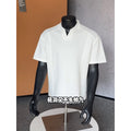 Mens V-Neck Short Sleeve T-Shirt - Retro High Street Fashion Solid Color Top