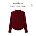 Women's Fall-Winter Stand Collar Fitted Jacket + Top 2026 | Trendy Jacket - As Pictured