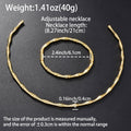 2025 Personality Design Neo-Chinese Stainless Slub Bangle Polish Light Fashionable New Bracelet Choker Set