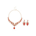 Glass Fantasy Dream Heavy-Duty Full Diamond Teardrop Jewelry Set Wedding Imperial Ball Clavicle Chain Light Luxury Niche Necklace