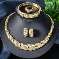 Western Elegant Fashionable Vintage Style Twist Rhinestone Necklace Bracelet Set Two Ring Jewelry Set Elegant Imperial Breeze